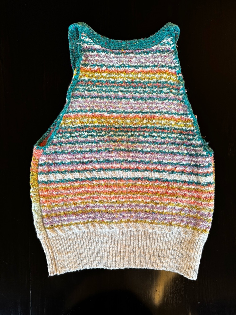 Pilcro Anthropologie Salomon Swank Tank Sweater Vest Top Rainbow Crochet - Picture 8 of 11